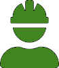 user hard hat solid green