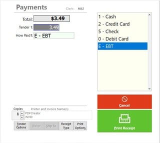 EBT SNAP Payments 320