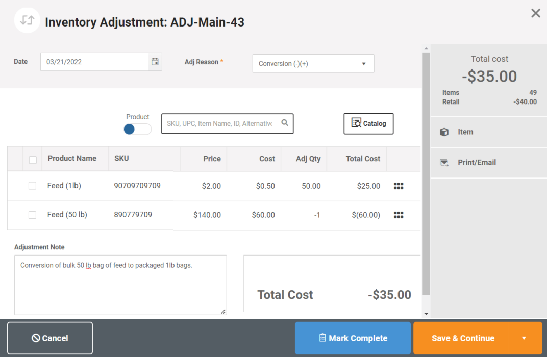 Inventory Adjustments MicroBiz Cloud POS e1674884366285