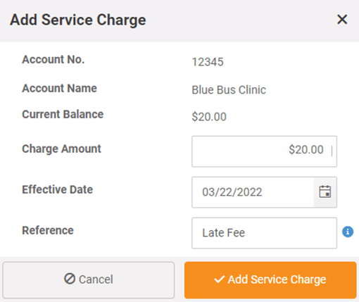 Service Charge Customer MicroBiz POS 1