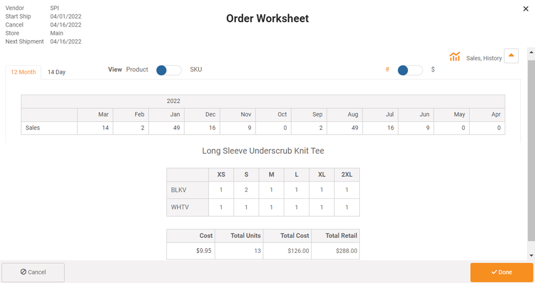 Worksheet Purchase Orders MicroBiz POS